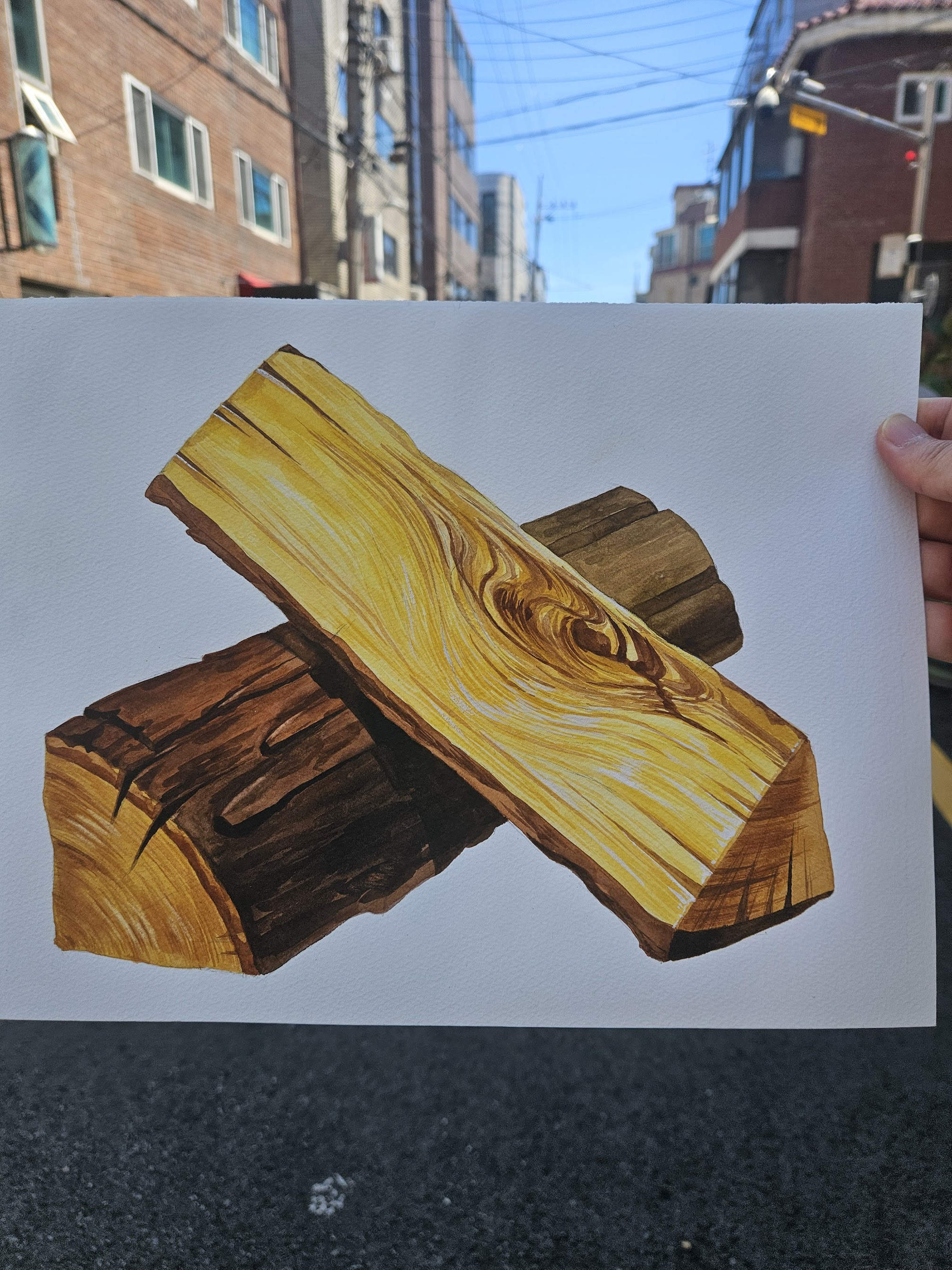 Wood on Paper