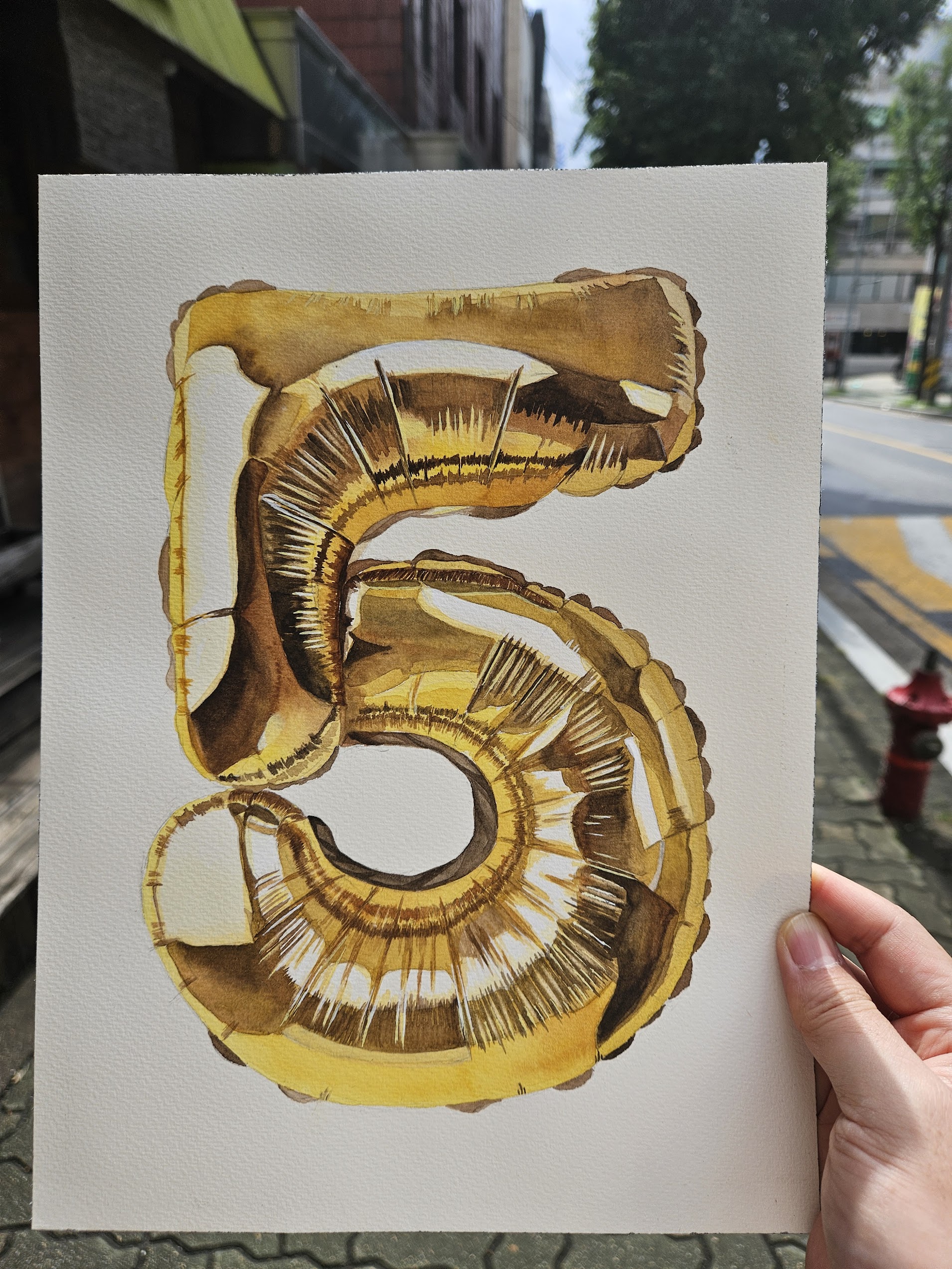 Balloon with 5